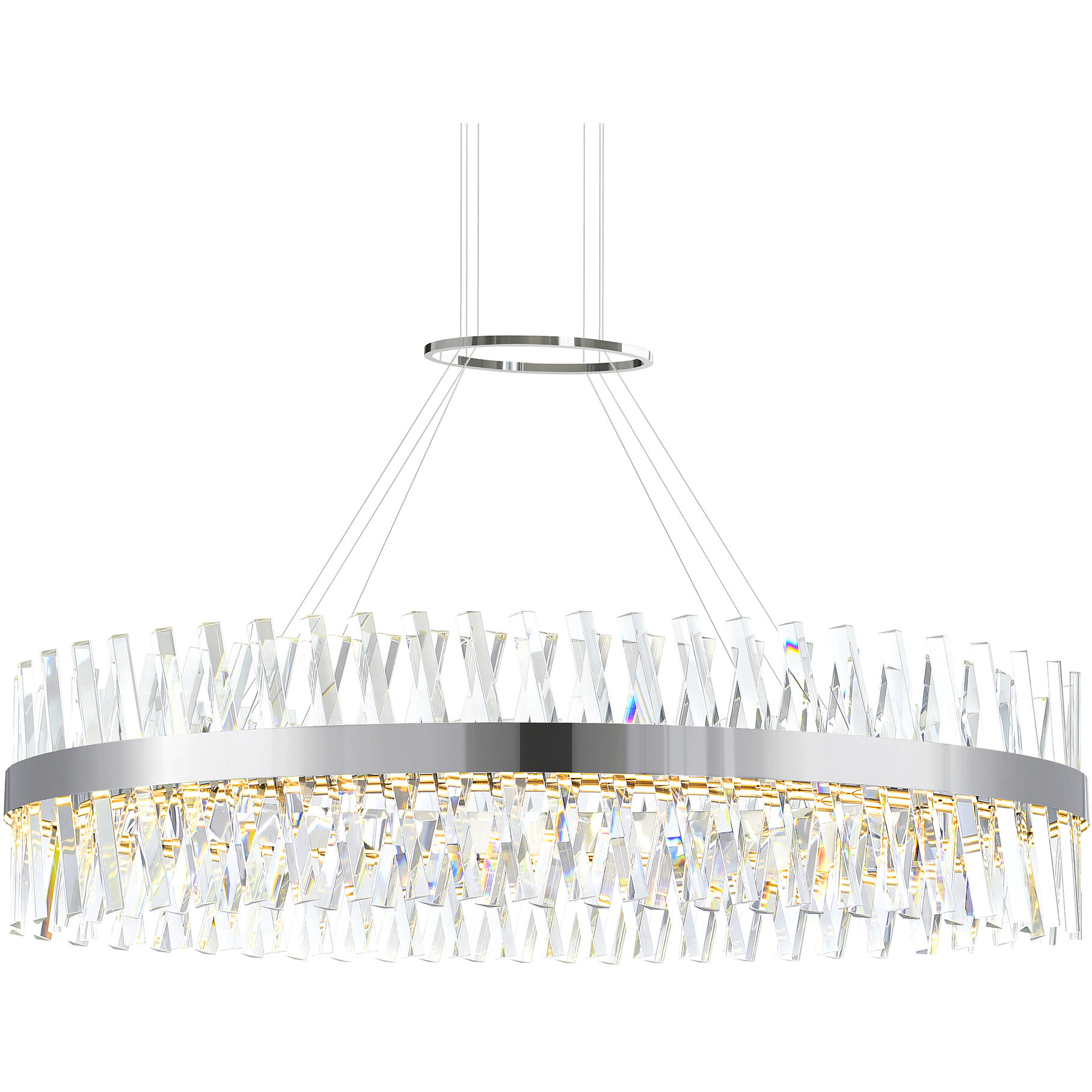 Glace LED 52 inch Chrome Island/Pool Table Light Ceiling Light