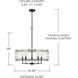 Madeline 4 Light 24.5 inch Black Tie Pendant Ceiling Light