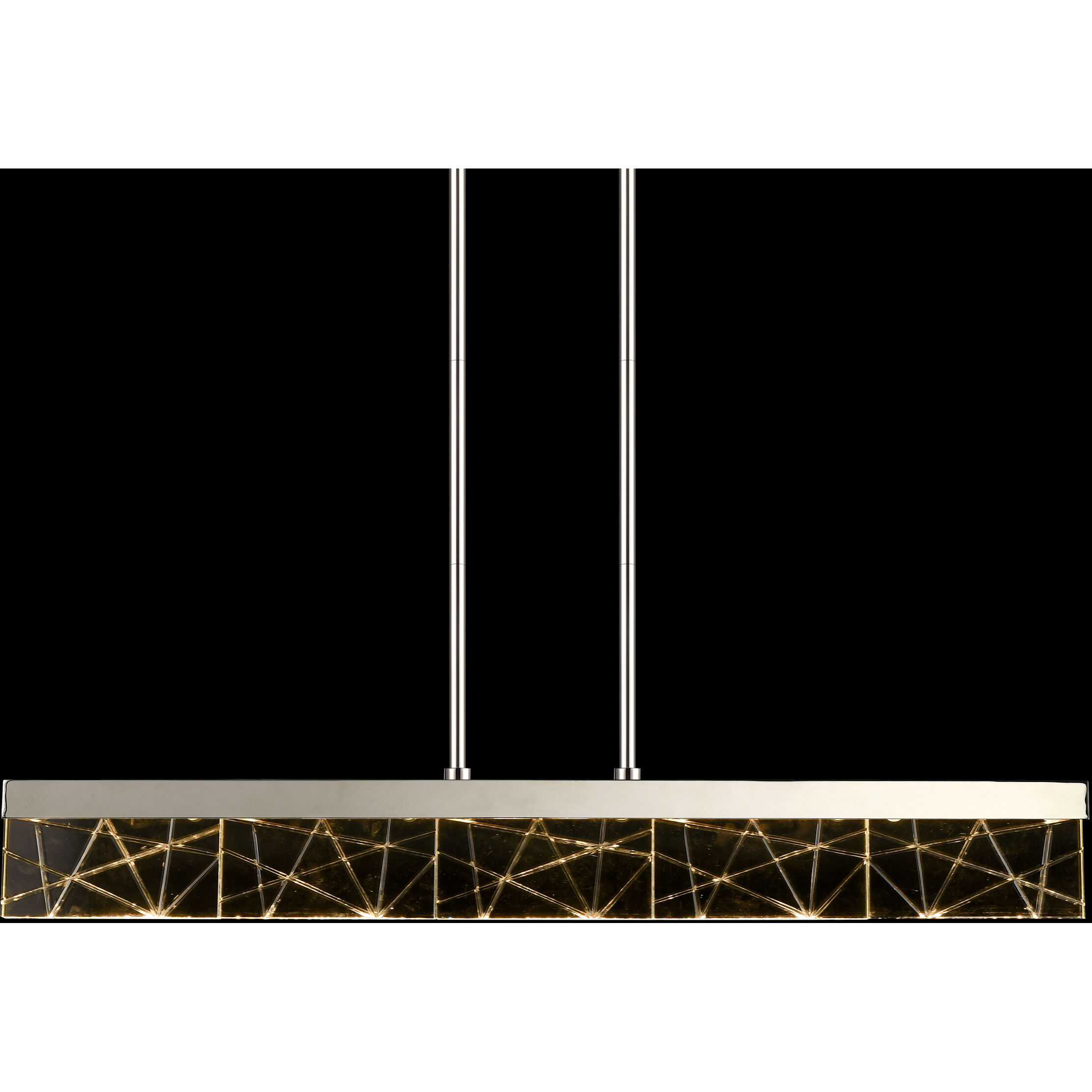 Lucus 1 Light 43.25 inch Polished Nickel Linear Pendant Ceiling Light