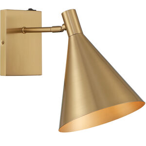 Pharos 60.00 watt Noble Brass Adjustable Wall Sconce Wall Light