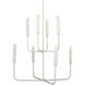 Mercer 8 Light 36 inch White Gesso Two Tier Chandelier Ceiling Light