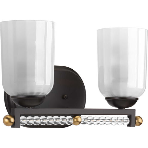 Carlyn 2 Light 13.38 inch Antique Bronze Bath Vanity Wall Light, Design Series