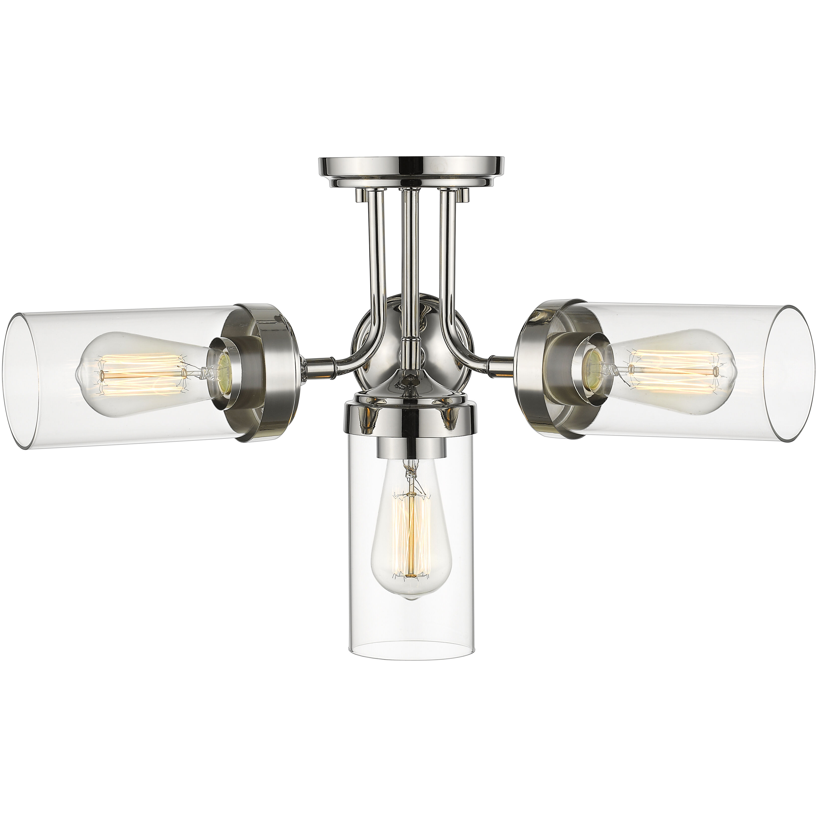Calliope 4 Light 22.5 inch Polished Nickel Semi Flush Mount Ceiling Light