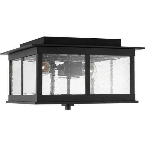 Barrett 3 Light 13 inch Black Outdoor Flush Mount