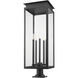 Nova 5 Light 37 inch Black Outdoor Pier Mounted Fixture