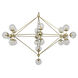 Pluto 20 Light 63 inch Antique Brass Chandelier Ceiling Light, Large