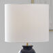 Drew & Jonathan Buckley 27.38 inch 9.00 watt Gloss Navy Table Lamp Portable Light