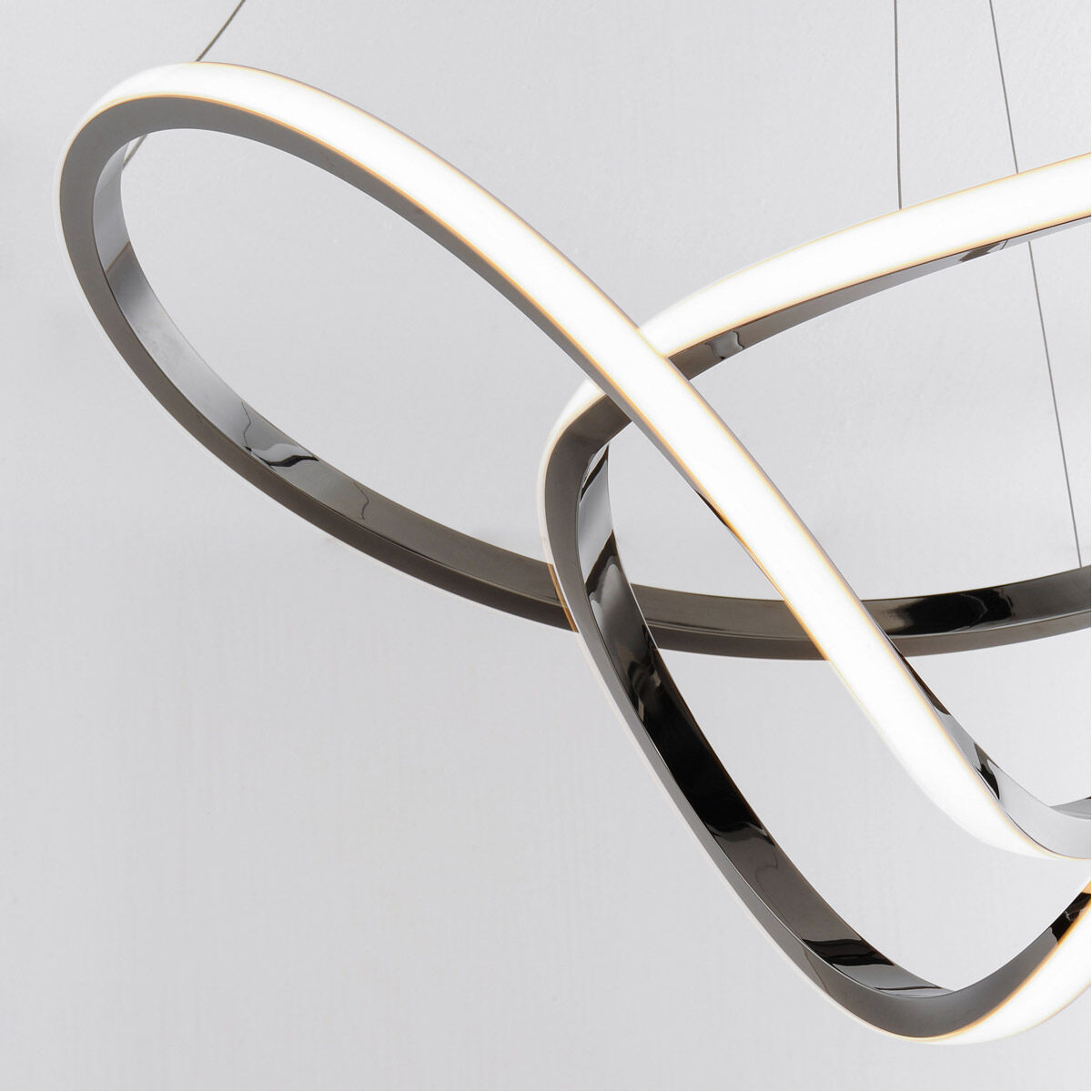 Perpetual LED 32 inch Black Chrome Single Pendant Ceiling Light