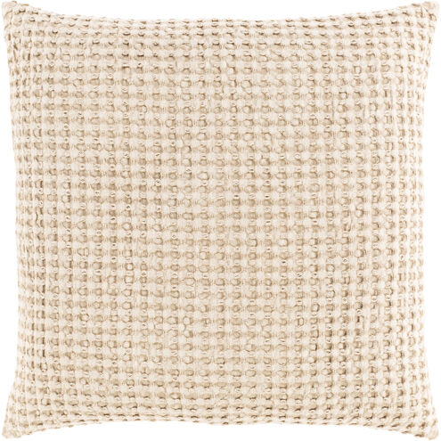 Waffle 22 X 22 inch Tan Pillow Kit, Square