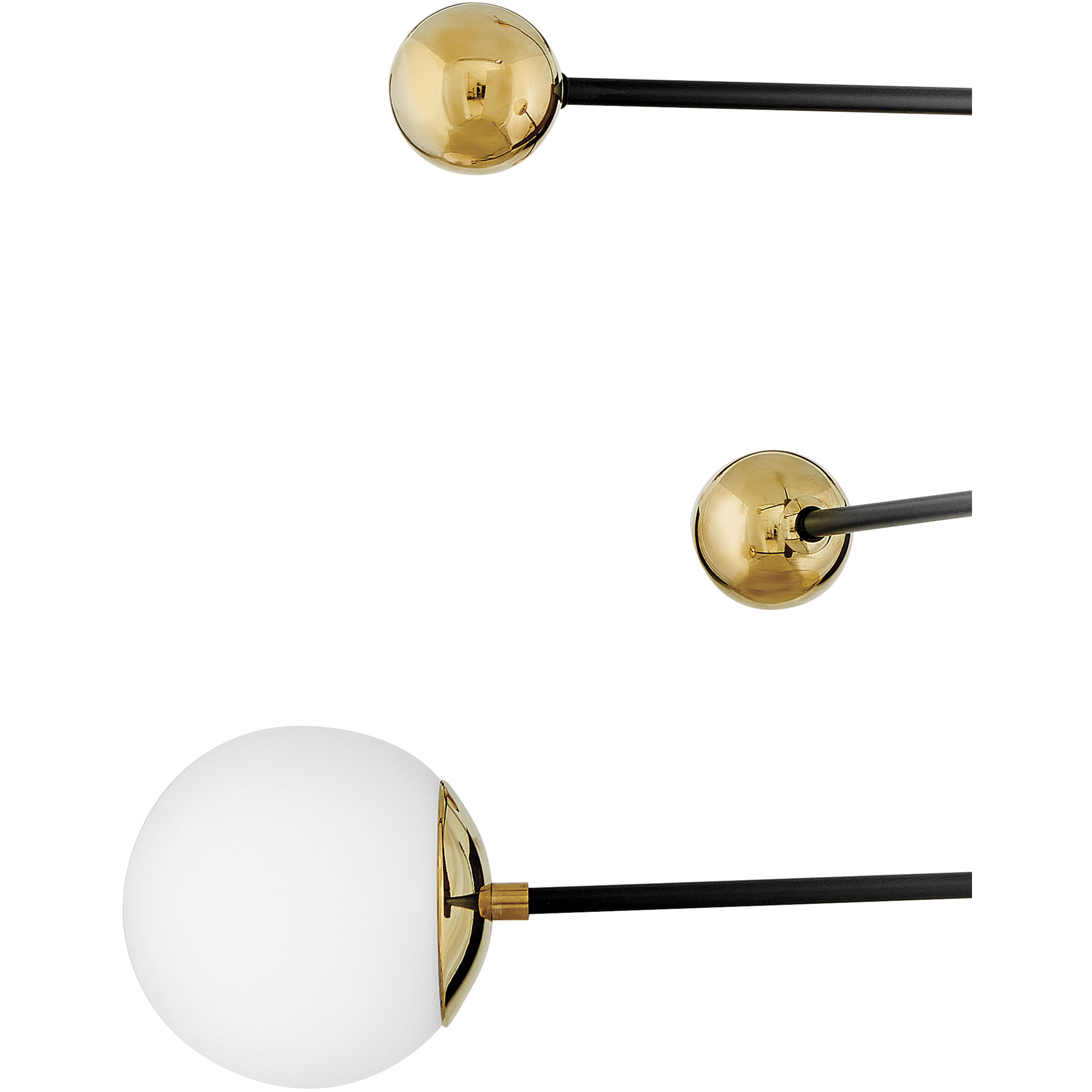 Auggie 3 Light 30.75 inch Bright Brass with Walnut Chandelier Ceiling Light