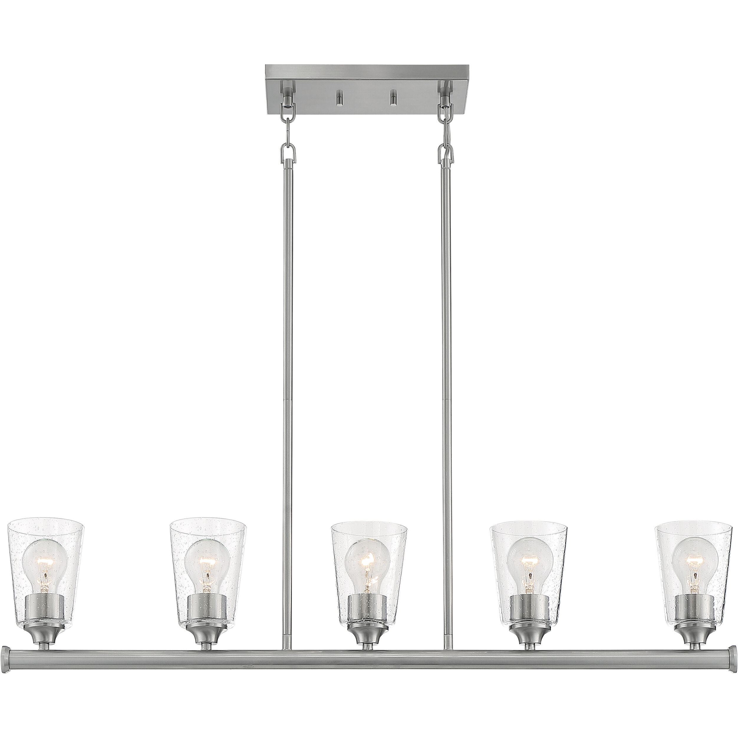 Bransel 5 Light 5 inch Brushed Nickel Pendant Ceiling Light