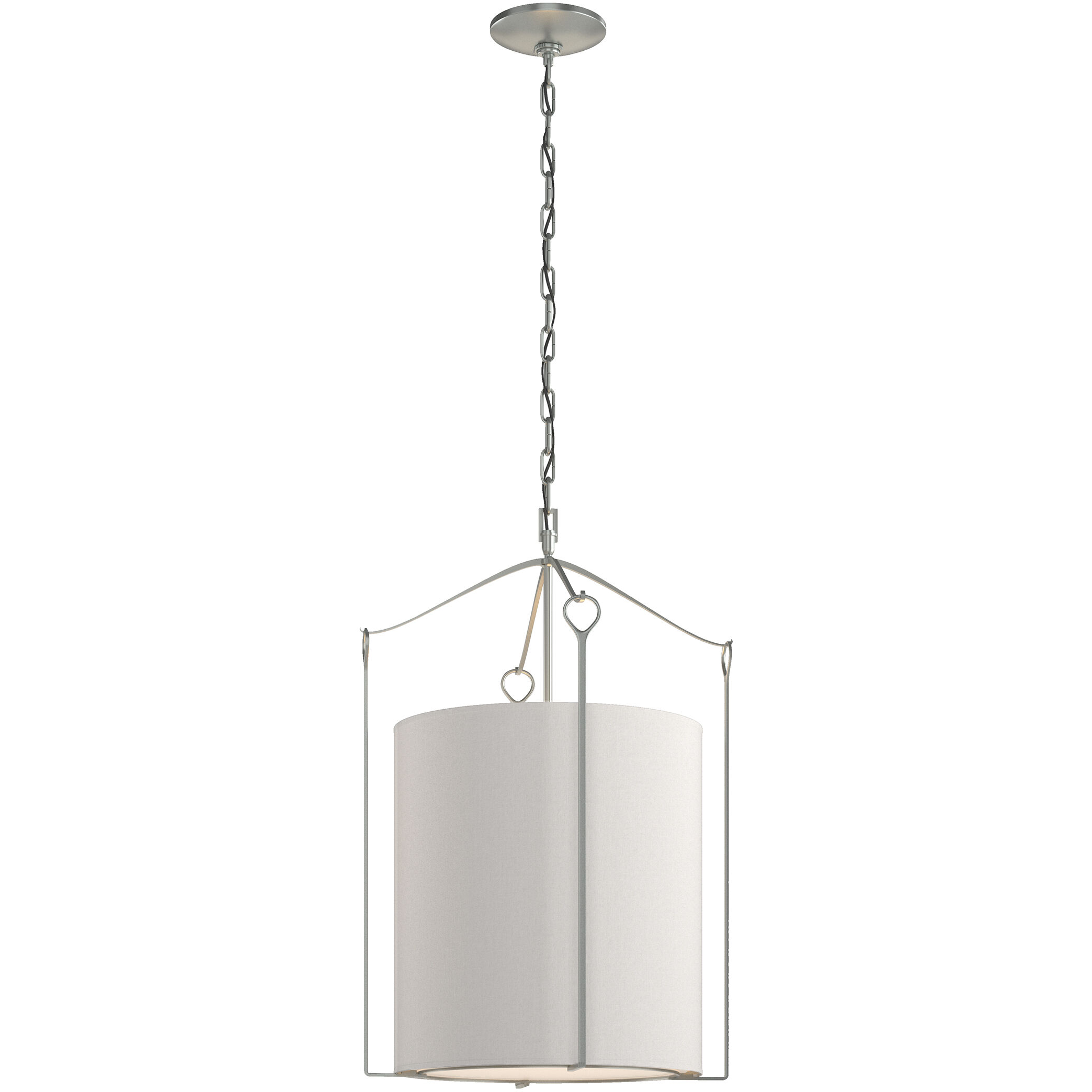Bow 3 Light 19.3 inch Vintage Platinum Pendant Ceiling Light in Flax, Tall