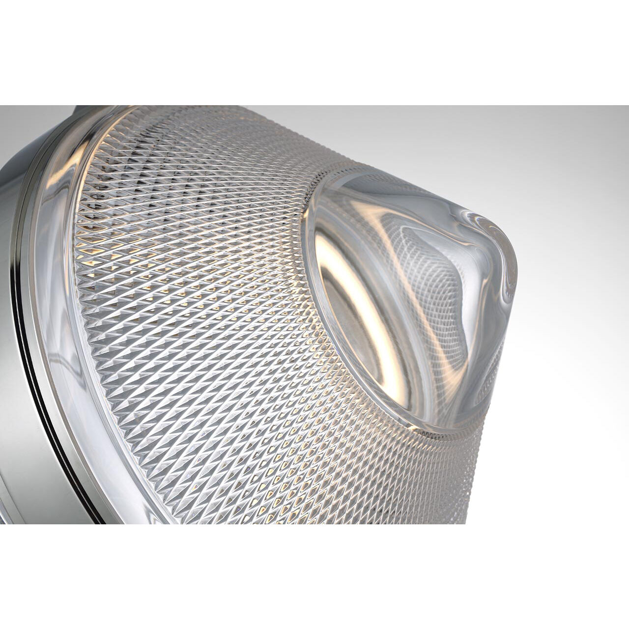 Waterford Copper Coast LED 15 inch Polished Nickel Karo and Olive Cut Pendant Ceiling Light