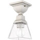 Mission 1 Light 5 inch Brushed Nickel Flush Mount Ceiling Light