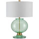 Jocasta 27.75 inch 150 watt Clear Emerald/Brass Table Lamp Portable Light