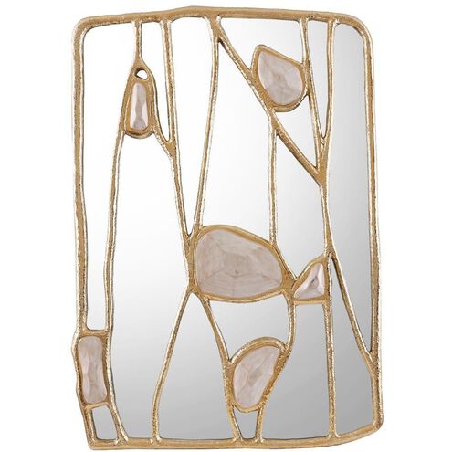 Embellished Branches 62.5 X 40 inch Gold Mirror