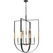 Heathrow 10 Light 28 inch Matte Black Chandelier Ceiling Light