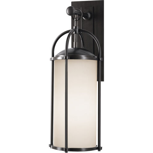 Galena 1 Light 21 inch Espresso Outdoor Wall Sconce in Opal Etched Glass