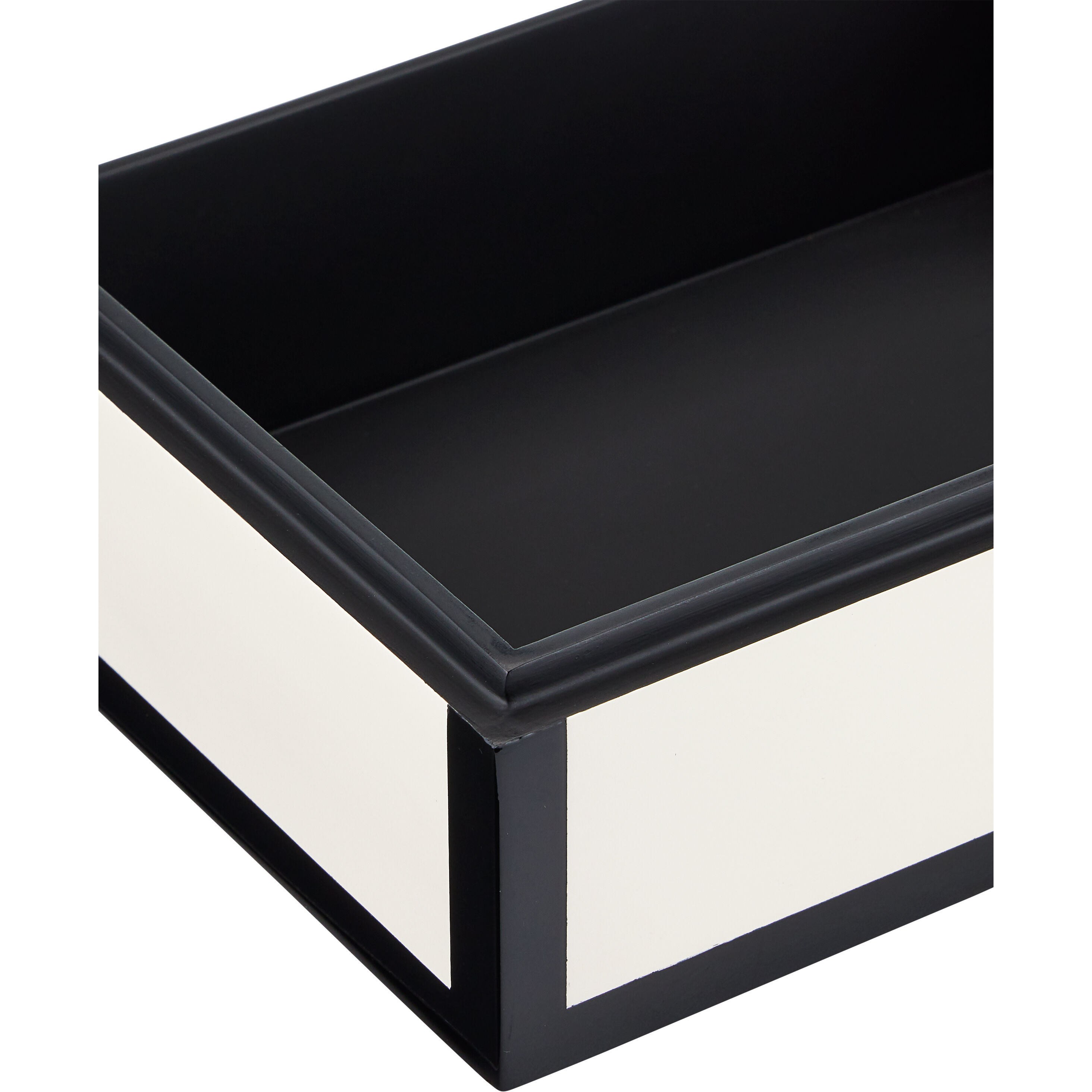 Chloe 10.25 inch Ivory/Black Boxes, Set of 2