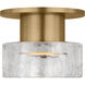 C&M by Chapman & Myers Holsted 1 Light 5 inch Estate Brass Flush Mount Ceiling Light