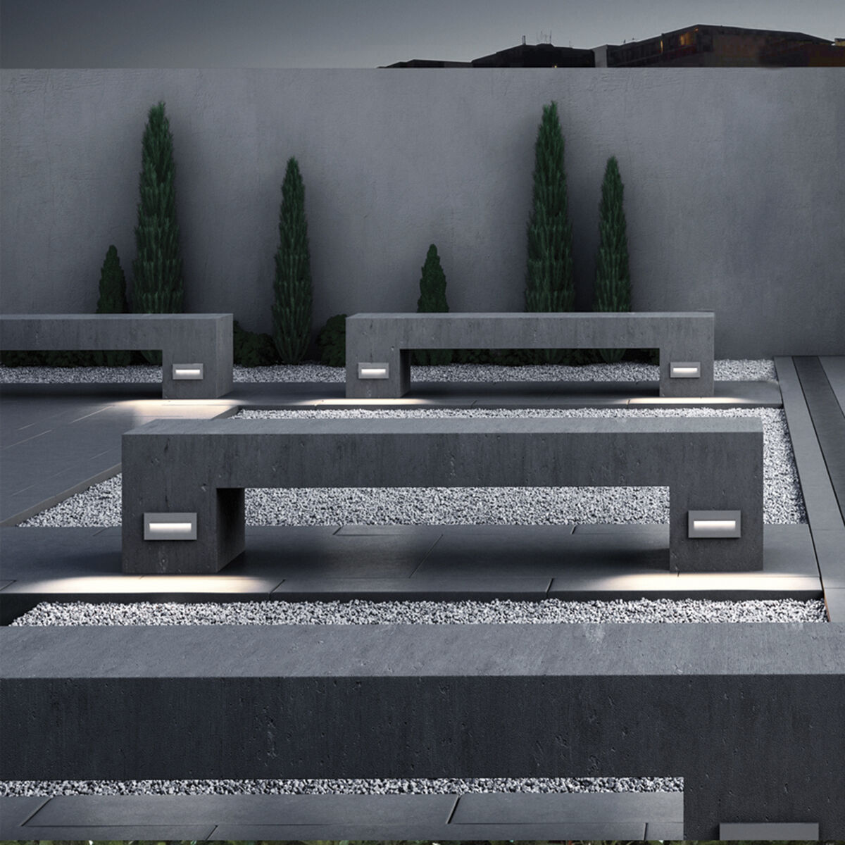 Odia LED 3.44 inch Graphite Outdoor In Wall