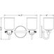 Kinsley 2 Light 14.5 inch Matte Black Vanity Wall Light