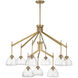 Corbin 9 Light 41 inch Warm Brass Chandelier Ceiling Light