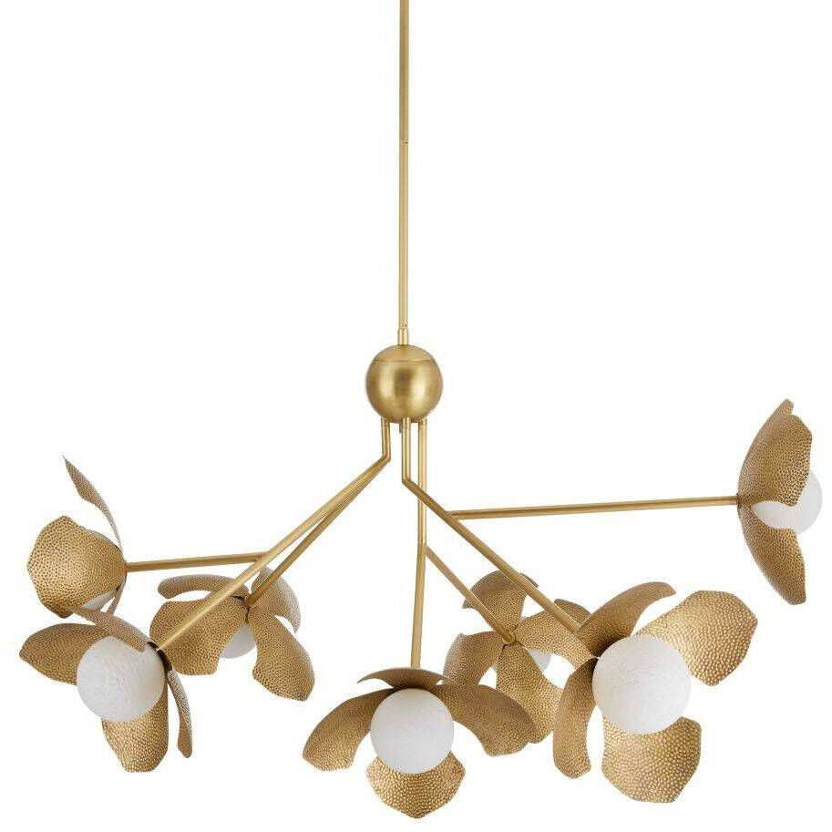 Generosa 7 Light 57 inch Antique Brass Chandelier Ceiling Light