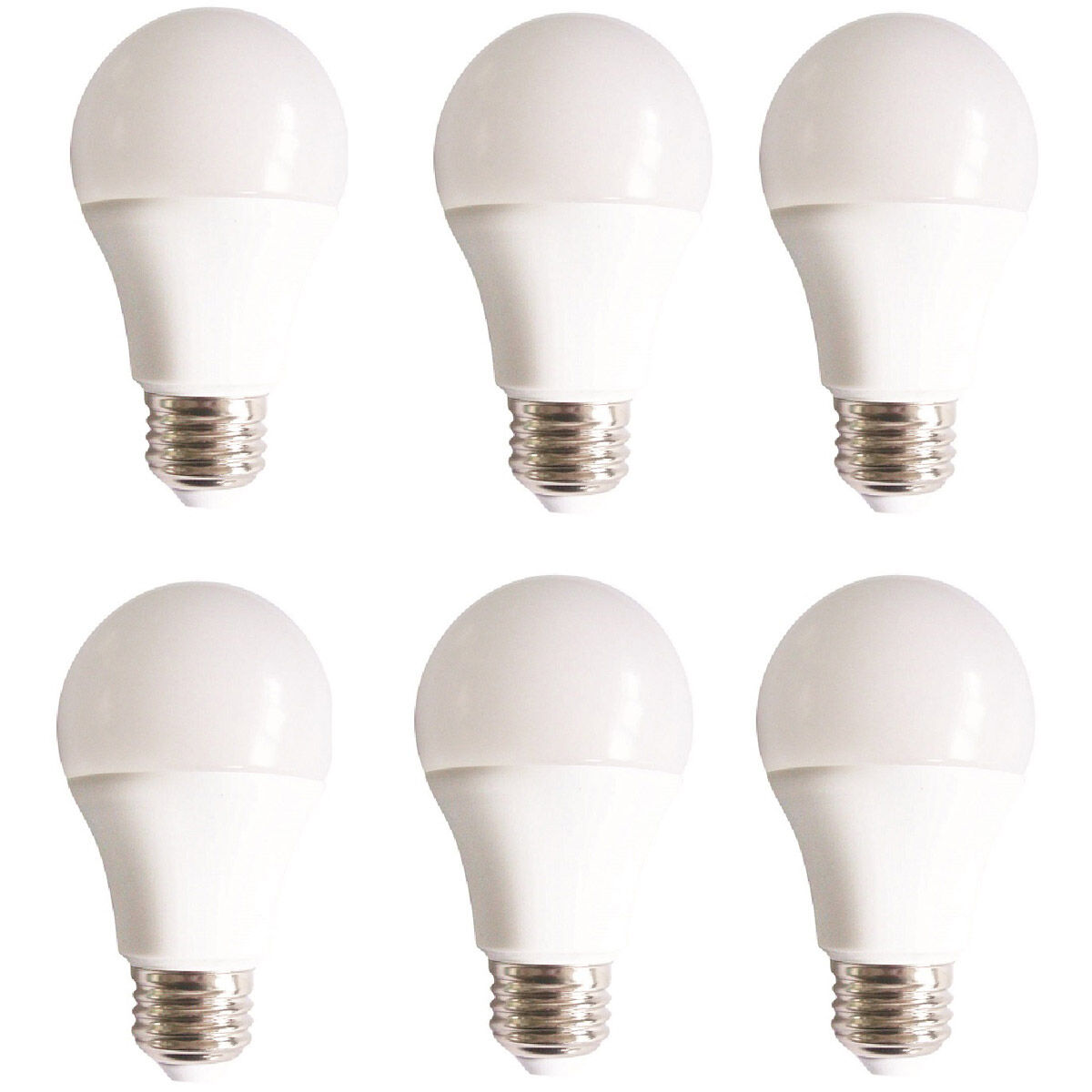 A19led Series LED A19 E26 10 watt 120V 3000K Light Bulb, Pack of 6