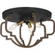 Westwood 3 Light 15 inch Barrelwood with Brass Accents Flush Mount Ceiling Light