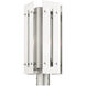 Utrecht 1 Light 20 inch Brushed Nickel Accents Outdoor Post Top Lantern
