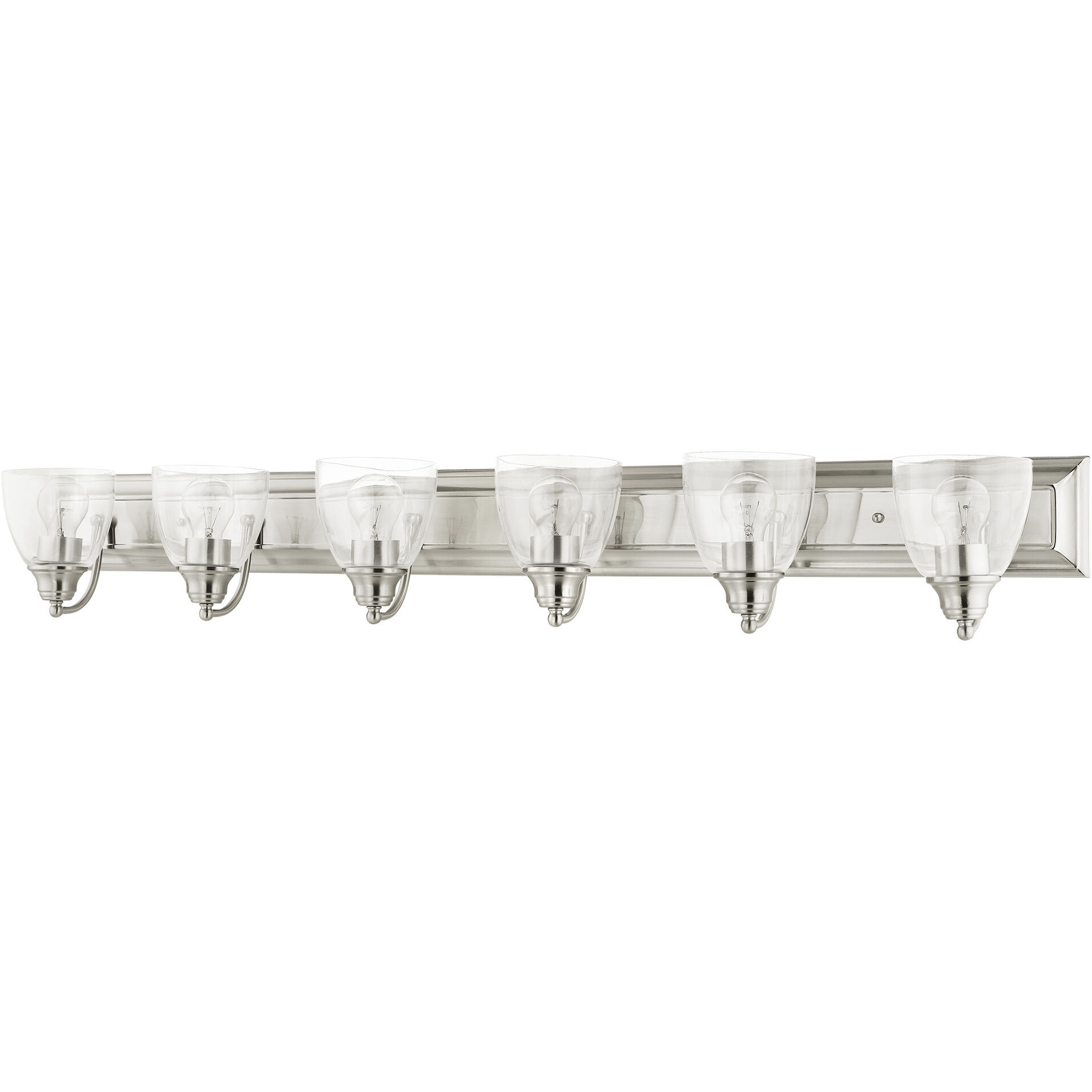 Birmingham 6 Light 48 inch Brushed Nickel Vanity Sconce Wall Light 