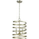 Whirlwind 3 Light 13 inch Aged Silver Pendant Ceiling Light