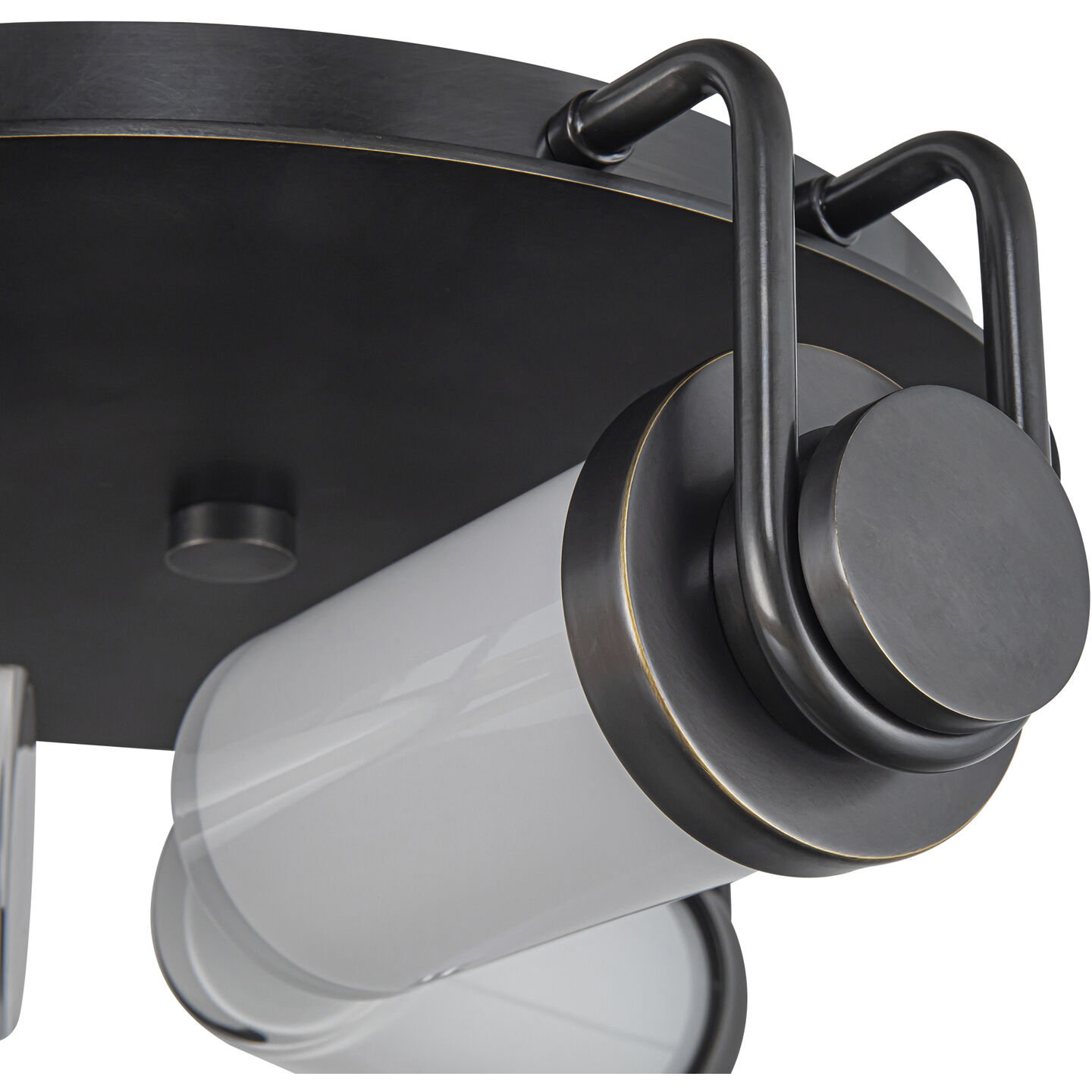 Wynwood 3 Light 16.63 inch Urban Bronze/Glossy Opal Flush Mount Ceiling Light