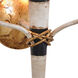 Flambeau 2 Light 17 inch Black And Cream With Gold Leaf Wall Sconce Wall Light, Flambeau