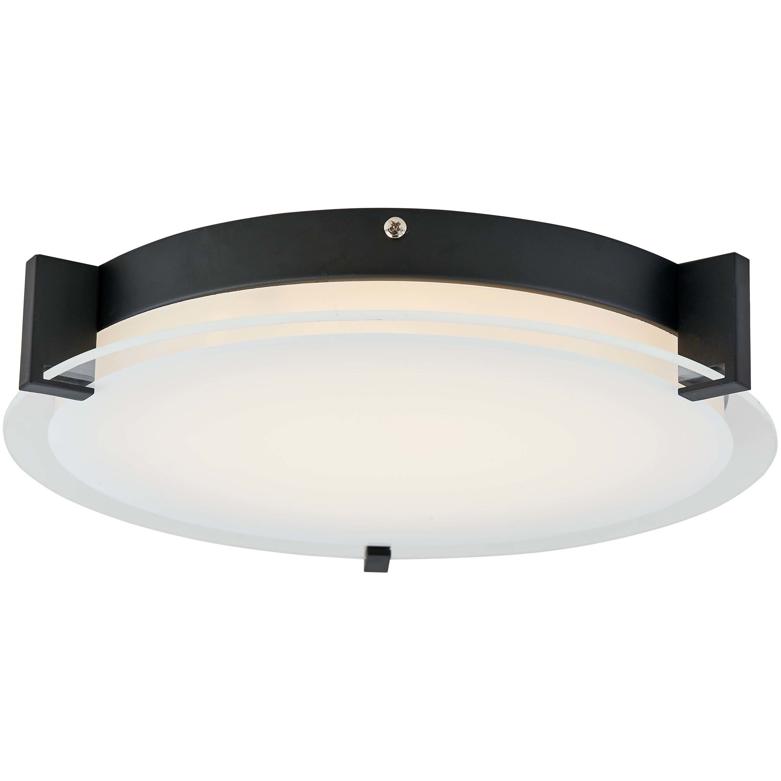 Matrix LED 11.8 inch Black Flush Mount Ceiling Light