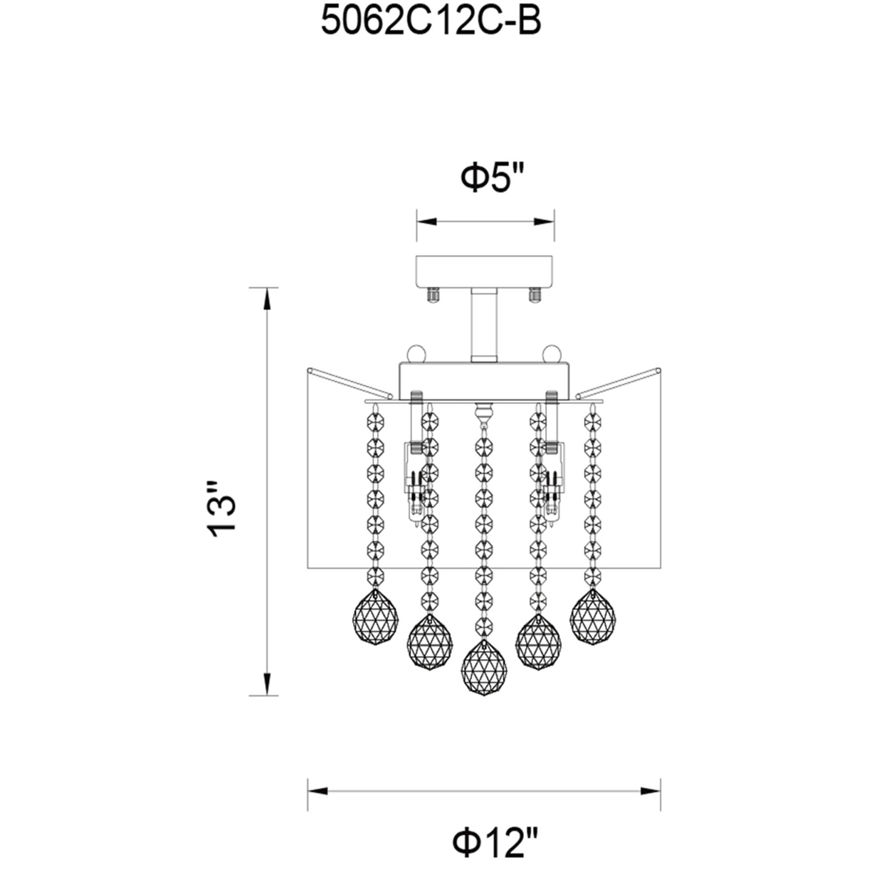 Radiant 3 Light 12 inch Chrome Drum Shade Flush Mount Ceiling Light in Gold
