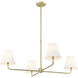 Ami 4 Light 40 inch Vintage Brass Chandelier Ceiling Light