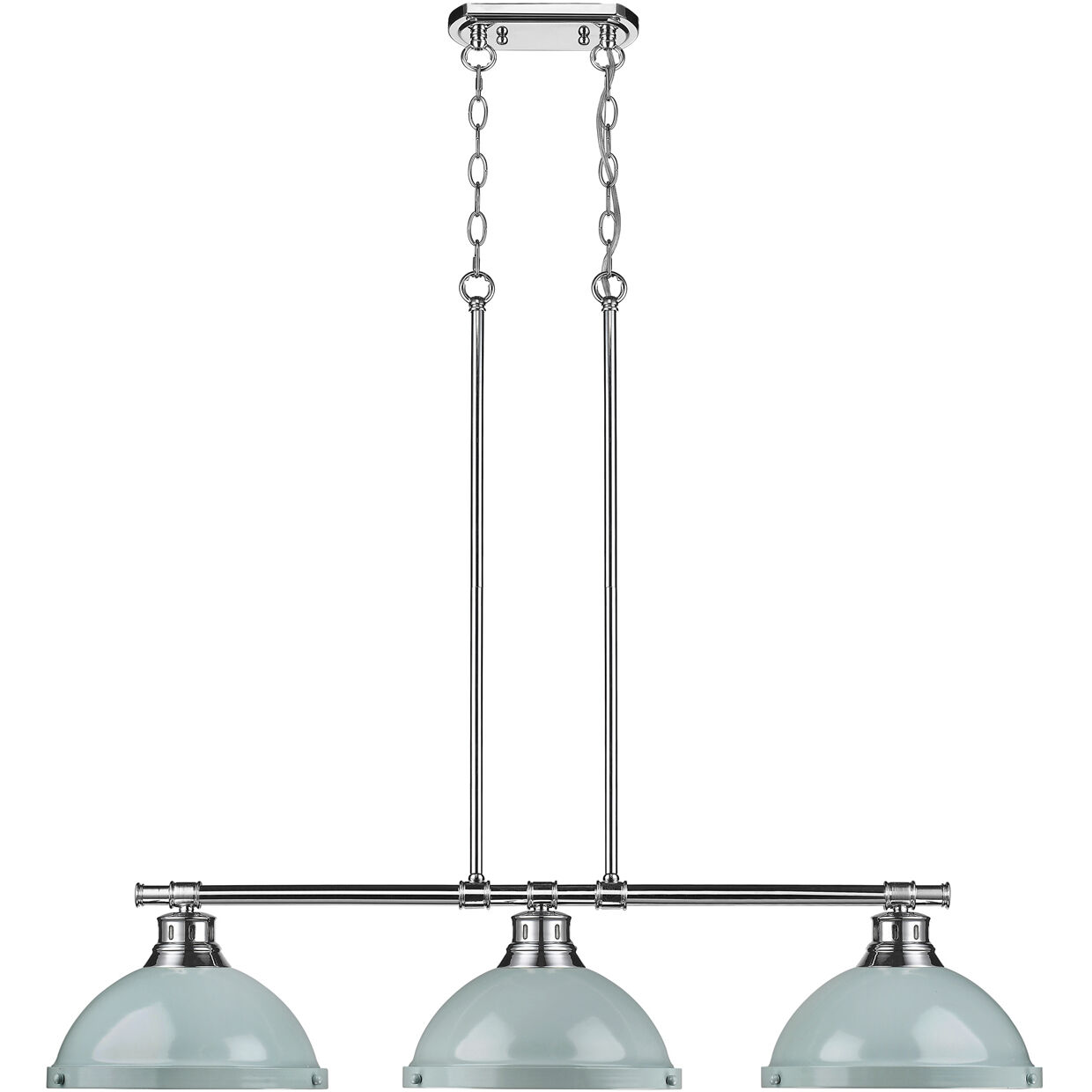Yep Duncan Island Light Ceiling Light in Chrome, Seafoam