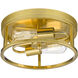 Canada 2 Light 12 inch Gold Flush Mount Ceiling Light