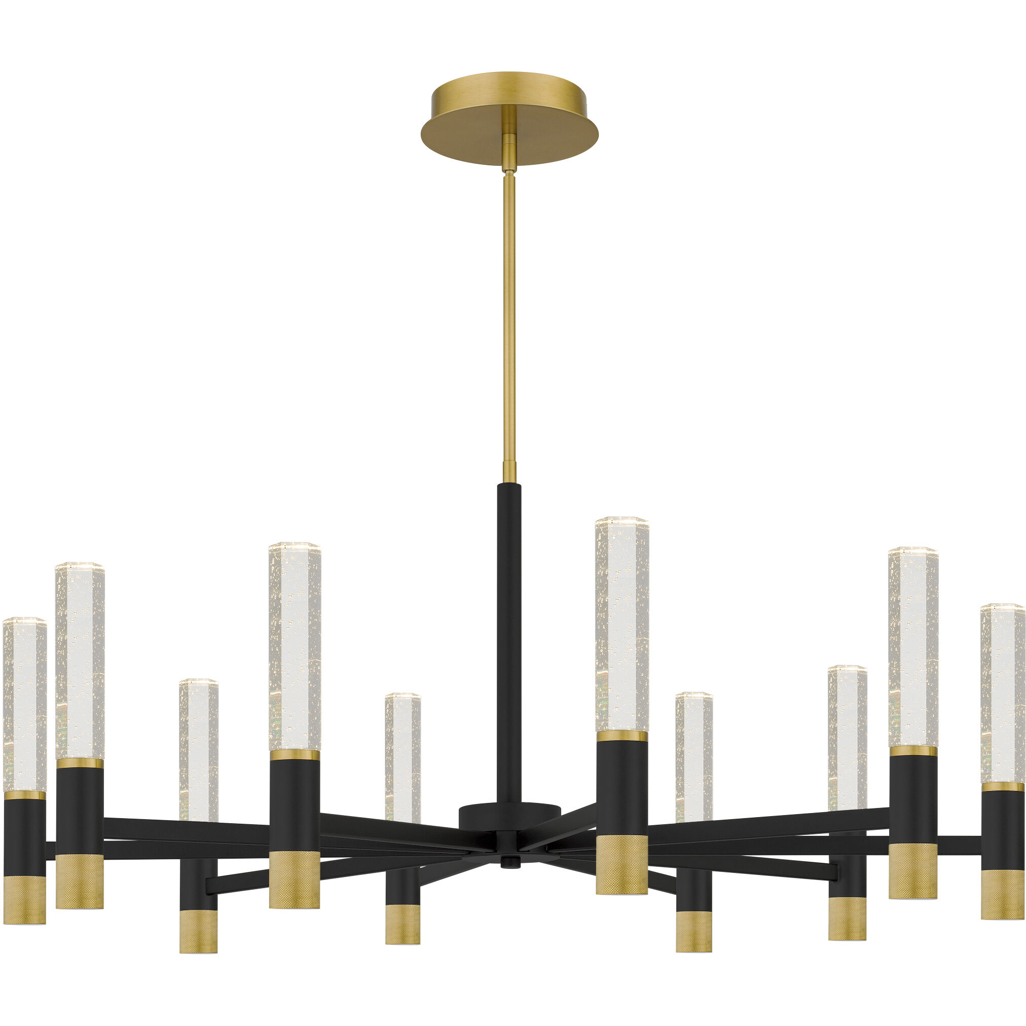 Davies 10 Light 40 inch Brushed Gold Chandelier Ceiling Light