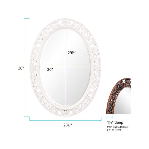 Suzanne 37 X 27 inch Glossy White Wall Mirror