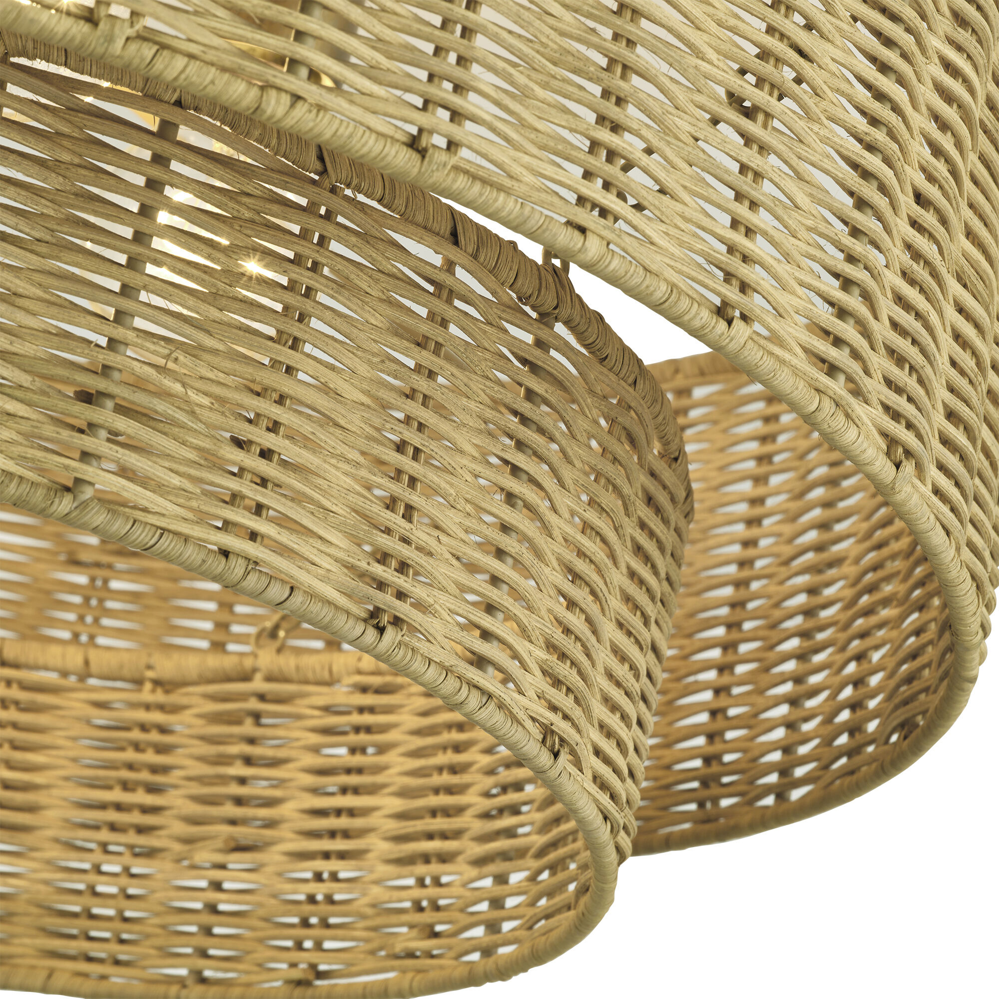 Weavington 4 Light 21 inch Antique Gold Leaf Semi Flush Mount Ceiling Light, Extra Large