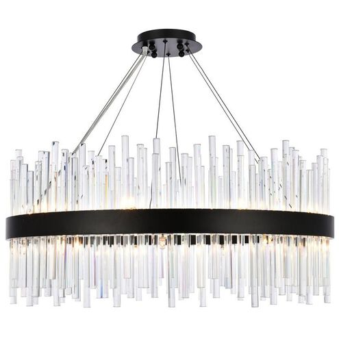 Dallas 18 Light 32 inch Black Chandelier Ceiling Light