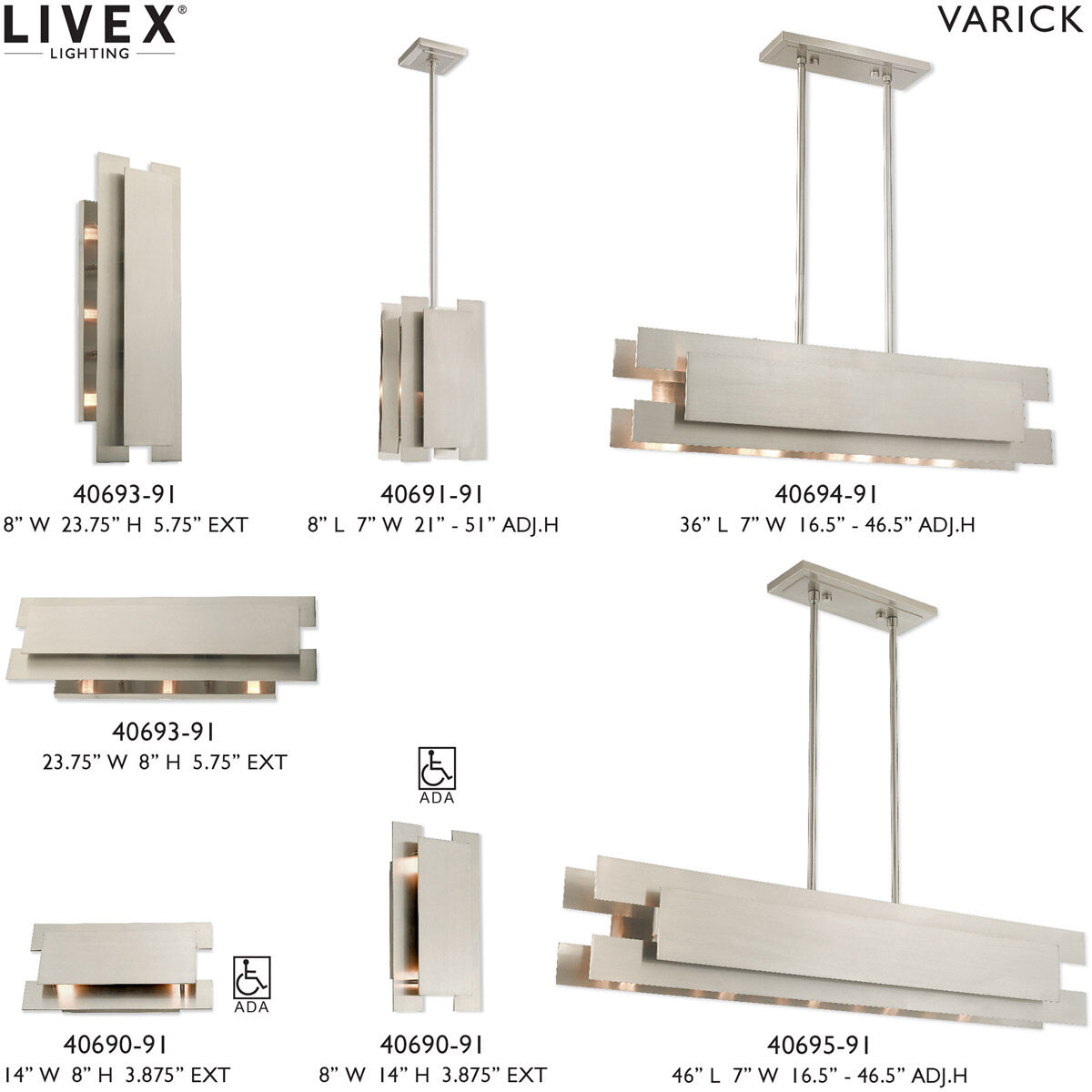 Varick 1 Light 7 inch Brushed Nickel Mini Pendant Ceiling Light