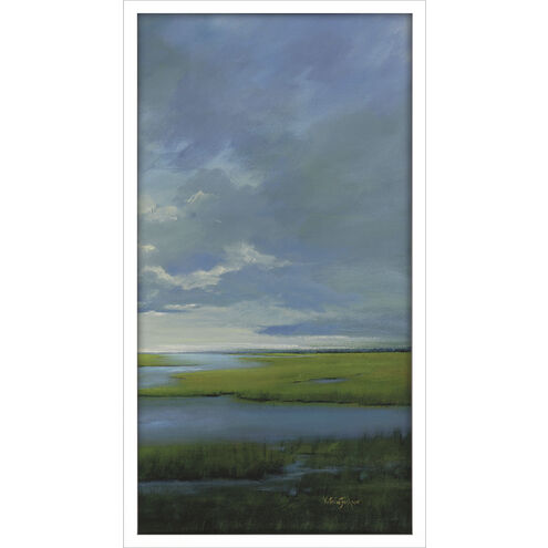 Wetland Blue and Green and White Framed Art
