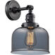 Franklin Restoration Large Bell LED 8 inch Matte Black Sconce Wall Light, Franklin Restoration