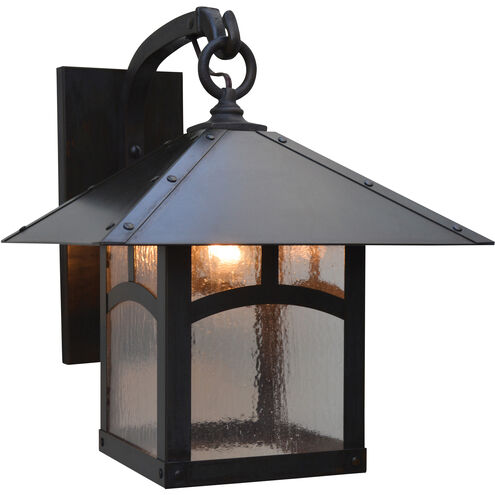 Evergreen 1 Light 15.12 inch Raw Copper Outdoor Wall Mount in White Opalescent, Empty
