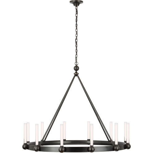 Thomas O'Brien Jeffery LED 40 inch Bronze Ring Chandelier Ceiling Light, XL