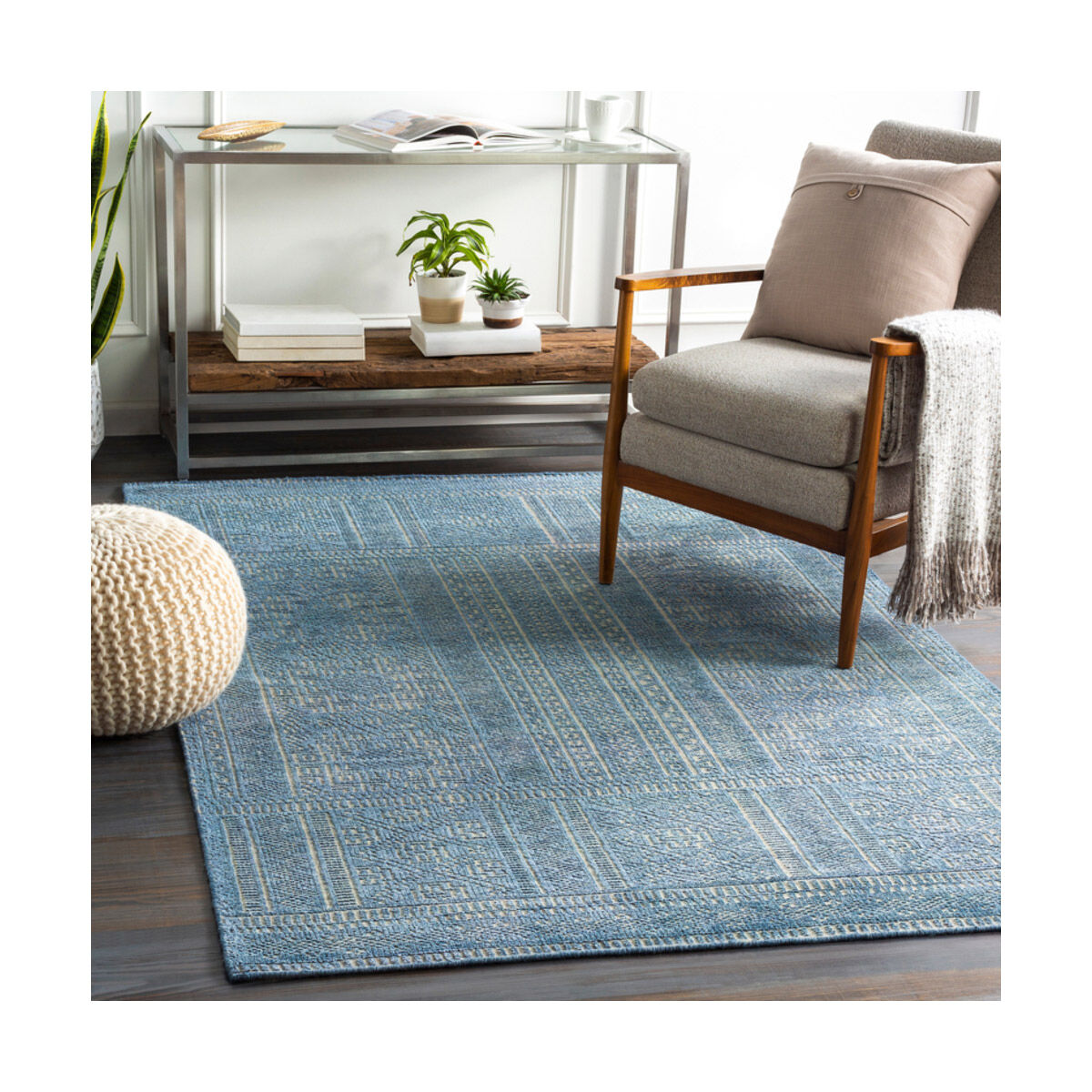 Sylvia 90 X 60 inch Denim/Khaki Rugs